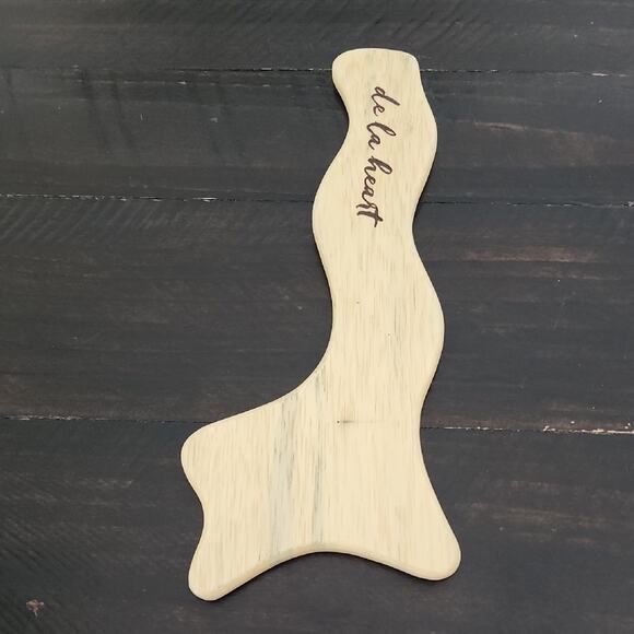 DE LA HEART The Body Tool Wood Lymphatic Massage Natural Material Drawstring Bag - Picture 3 of 7